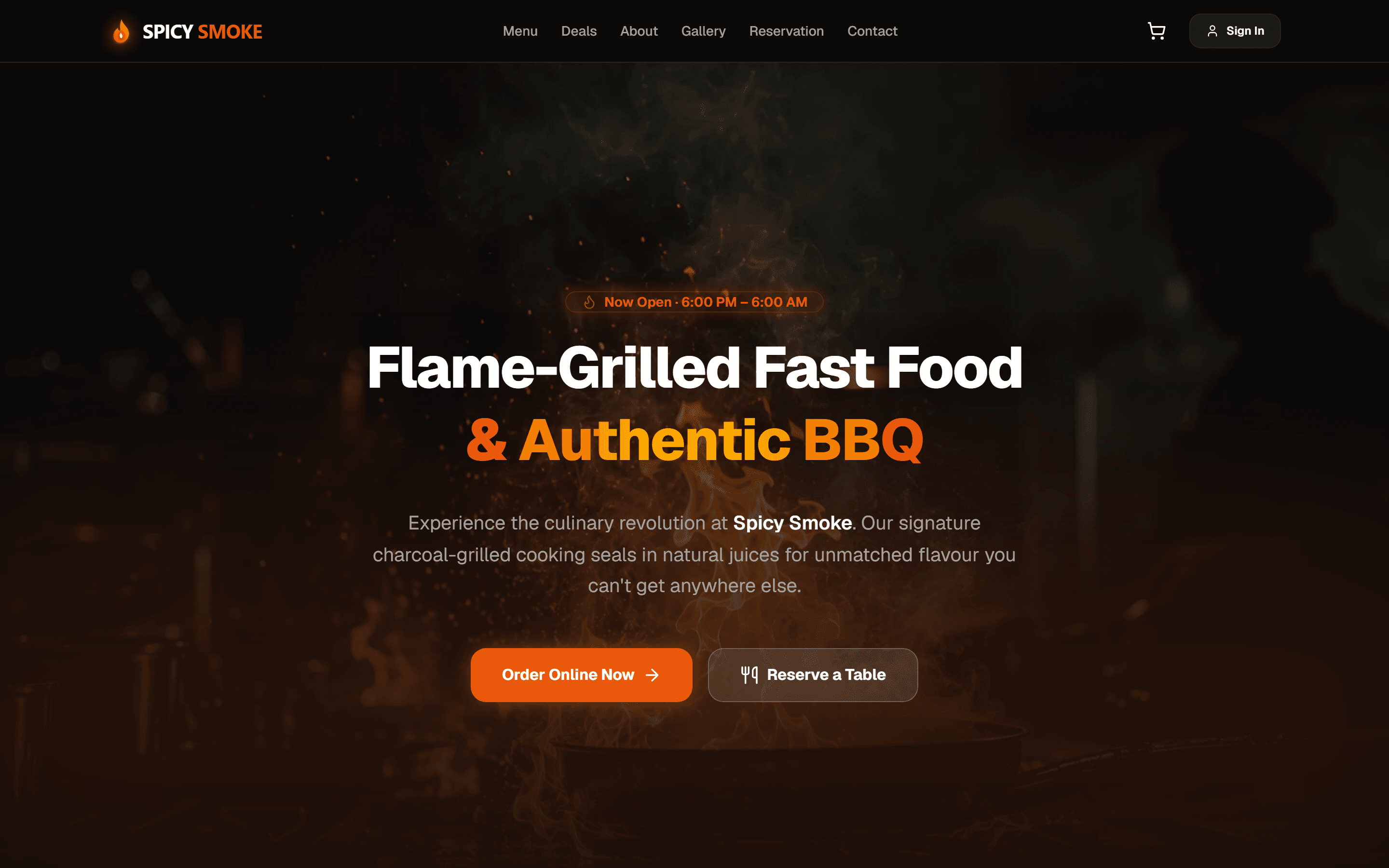 Spicy Smoke — Premium Fast Food & BBQ screenshot 1