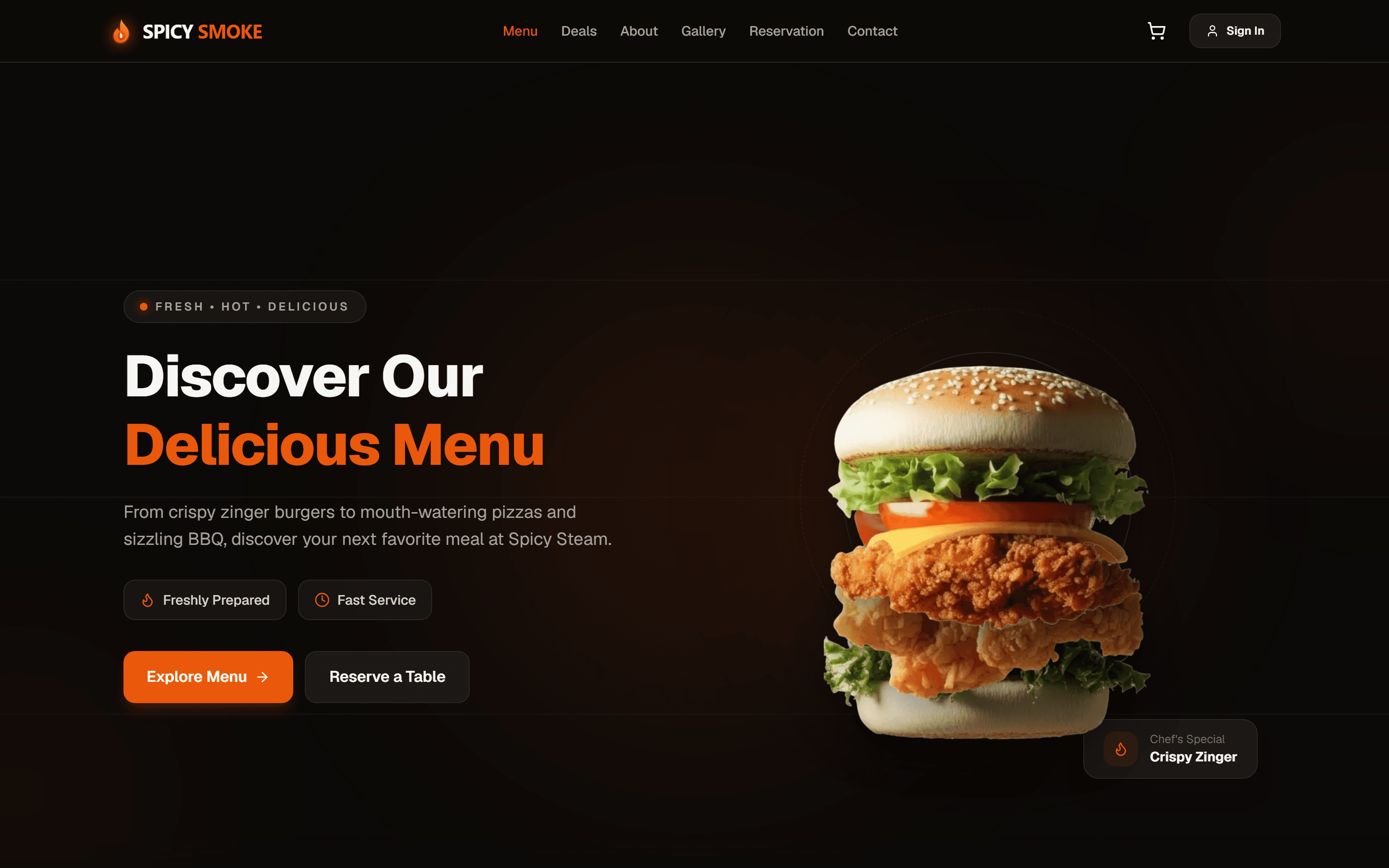 Spicy Smoke — Premium Fast Food & BBQ screenshot 2